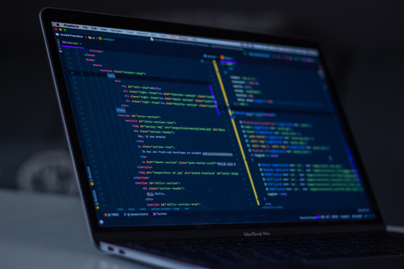 Portfolio website development